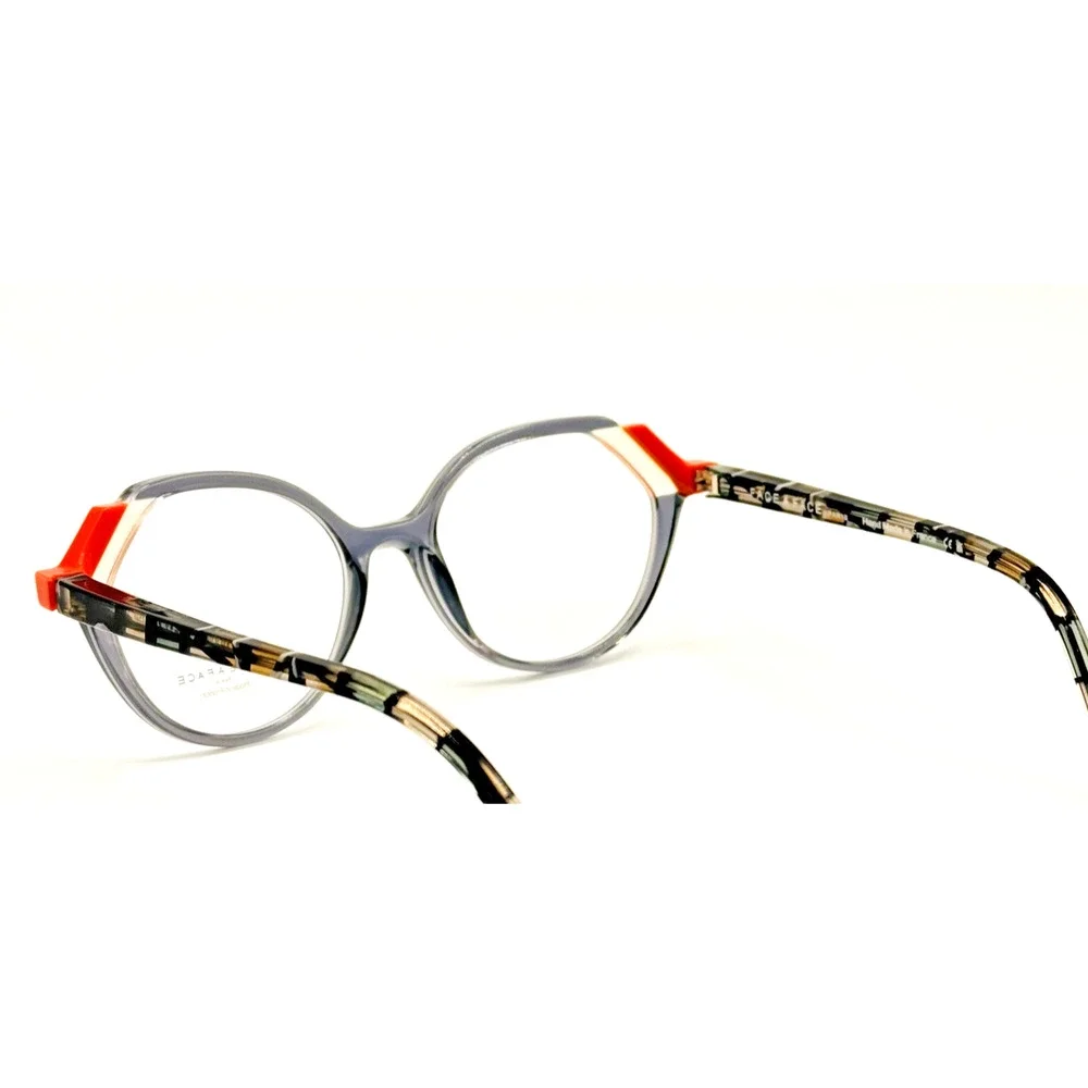 Face a Face Eyeglass Frames MOVES 2 4012 Blue Gray Handmade Frame 52-17-142 NEW